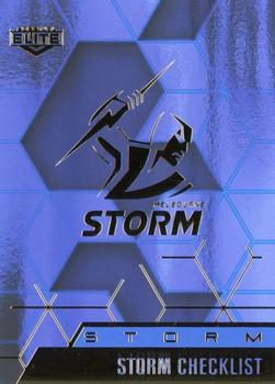 2022 NRL Elite - Mojo Sapphire #MS 055 Melbourne Storm Checklist Front